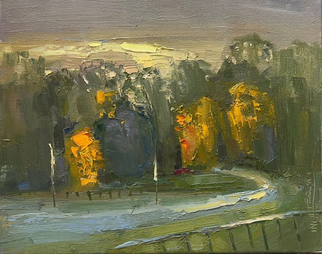 Saulkrasti on a rainy autumn day