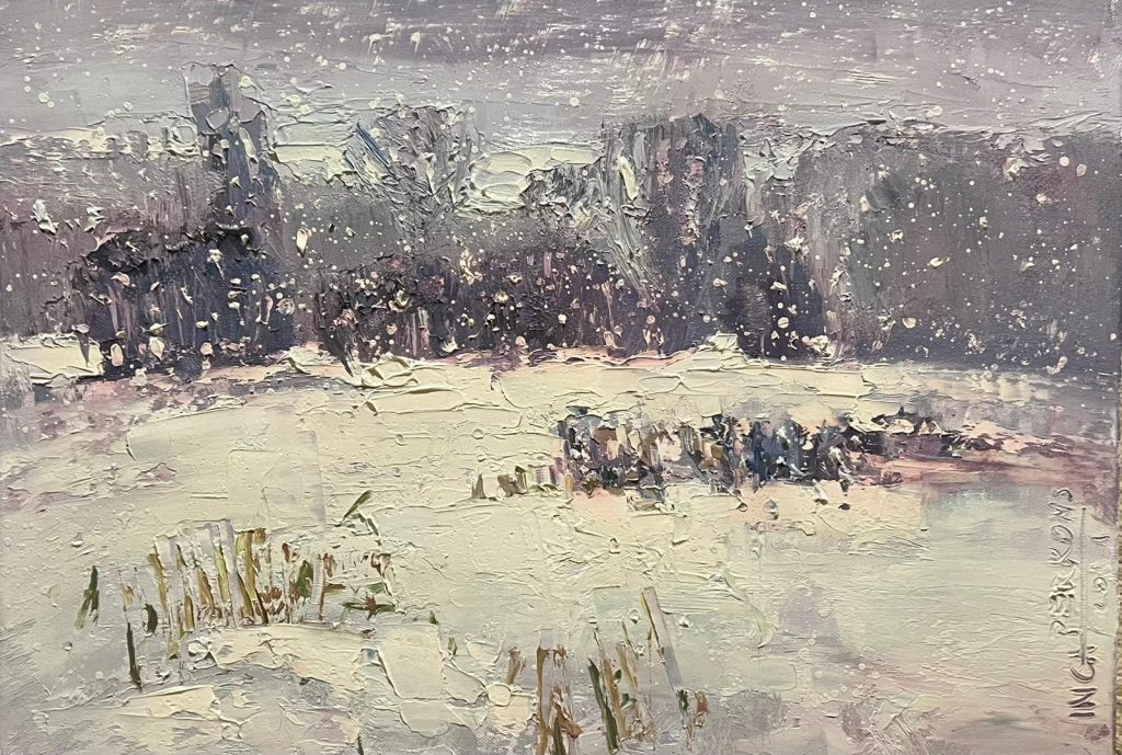 Latgale, snow