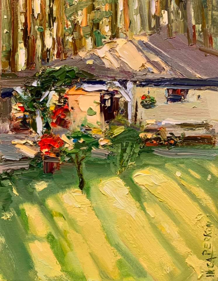 Courtyard in the evening sun