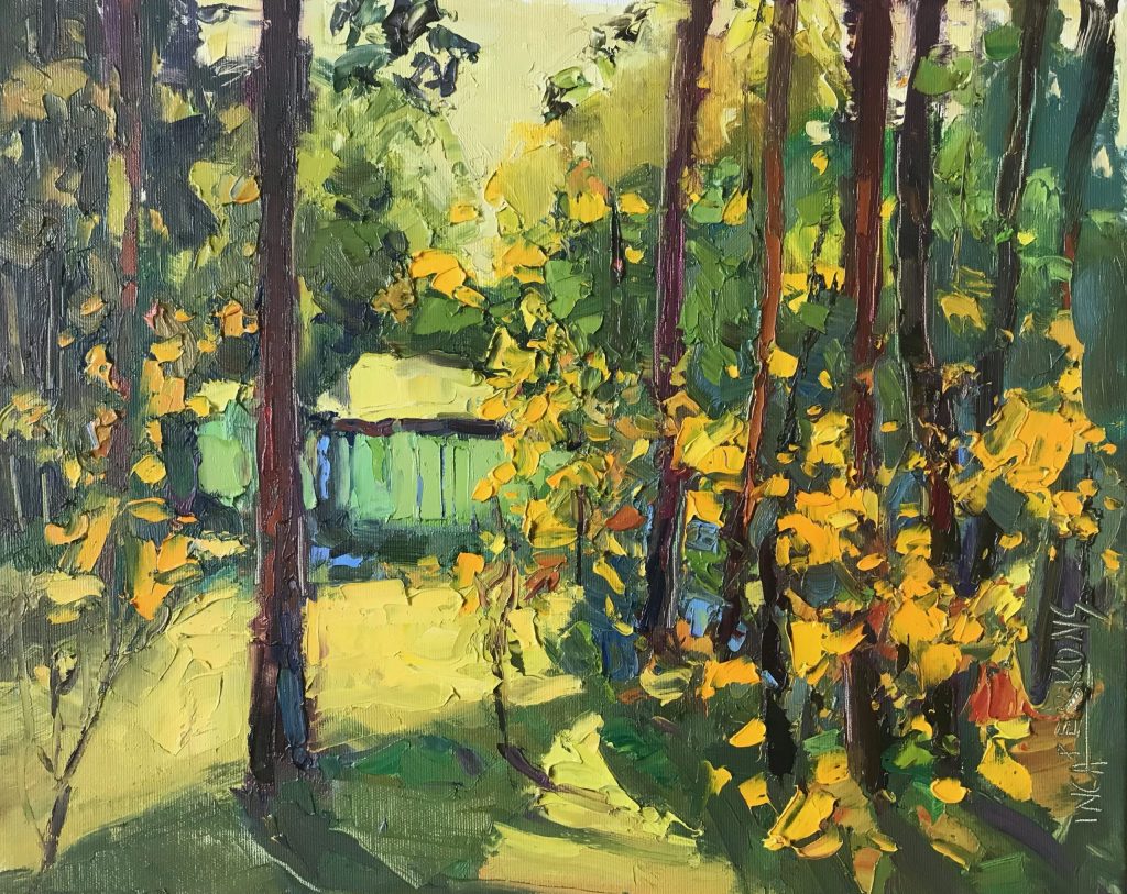 Autumn in the pine forest